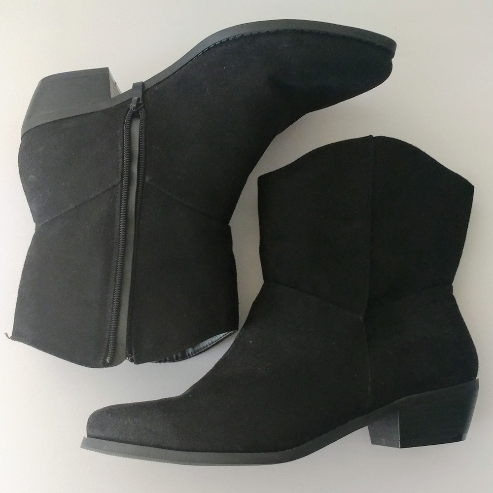 Faux Suede Cowgirl Bootie